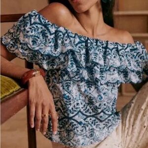 Sézane Leilani Off-Shoulder Blouse 40 (8)